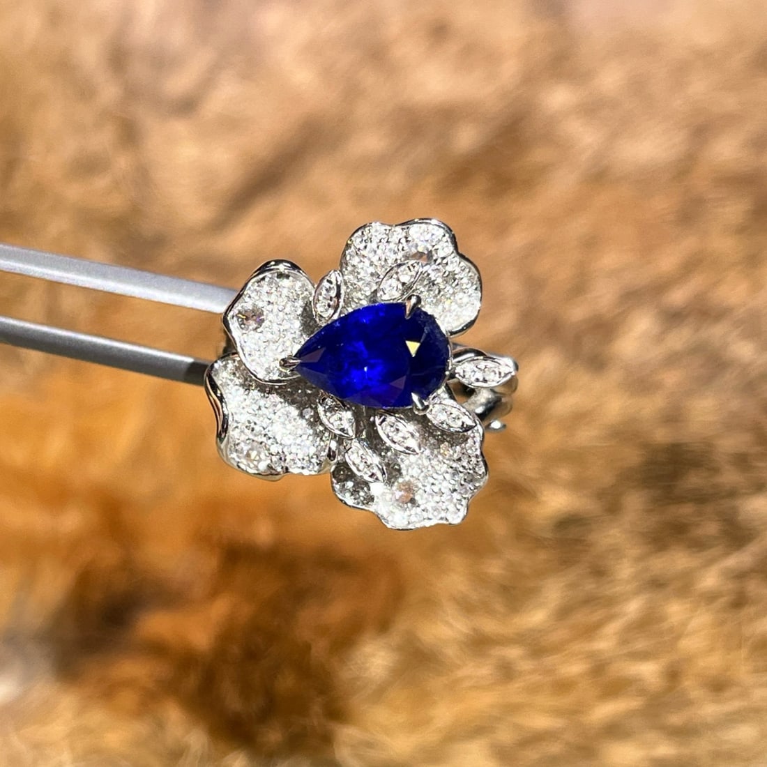 14k Gold 2.69 Ctw Natural Sapphire & Diamond Ring - 3