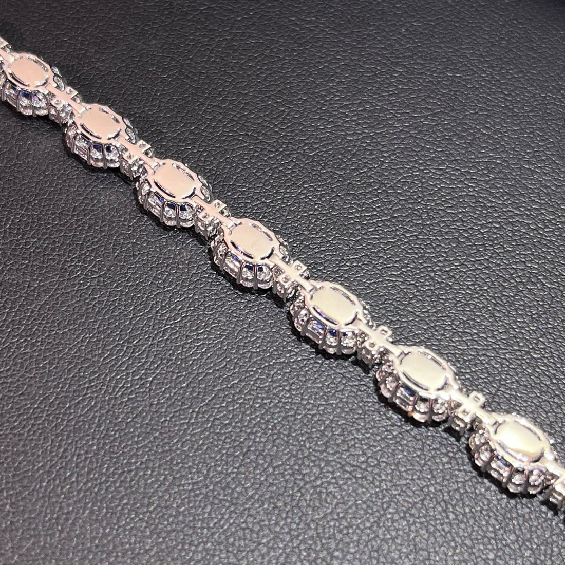 14k Gold 8.05 Ctw Natural Sapphire & Sapphire Bracelet - 7
