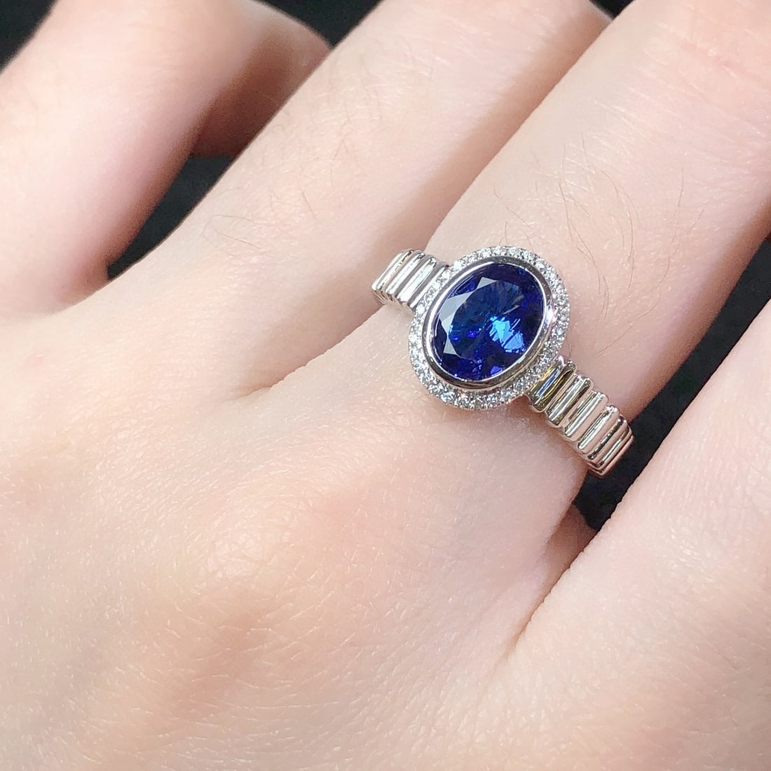 14k Gold 1.34 Ctw Natural Tanzanite & Diamond Ring - 8