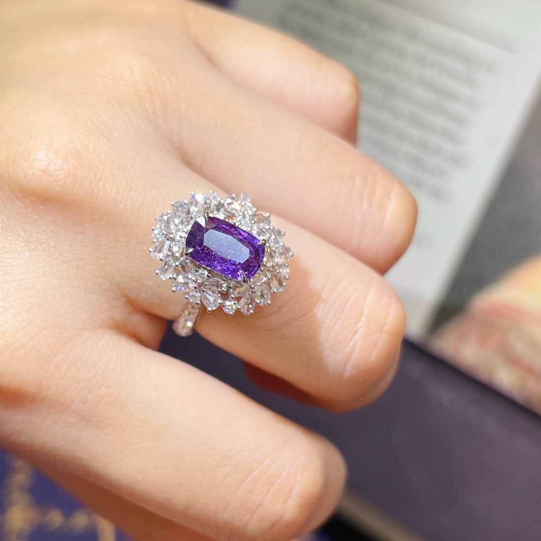 14k Gold 3.68 Ctw Natural Sapphire & Diamond Ring/pendant( Without Chain ) - 2