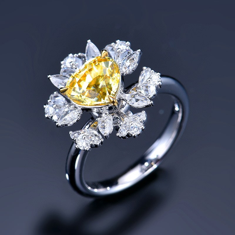 14k Gold 3.12 Ctw Natural Sapphire & Diamond Ring/pendant( Without Chain ) - 4