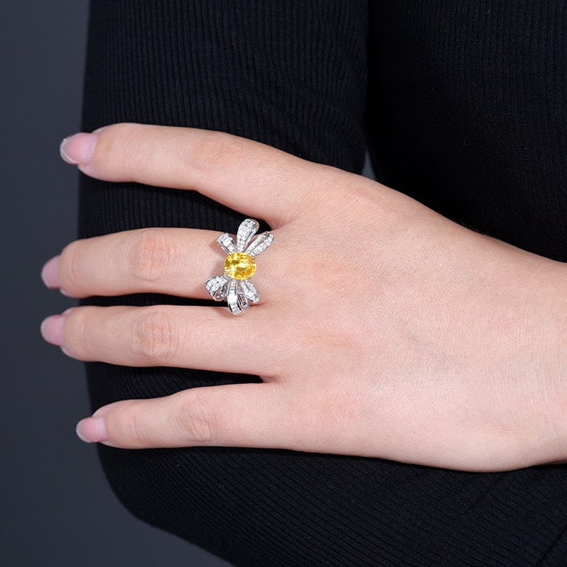 14k Gold 3.02 Ctw Natural Sapphire & Diamond Ring/pendant( Without Chain ) - 5