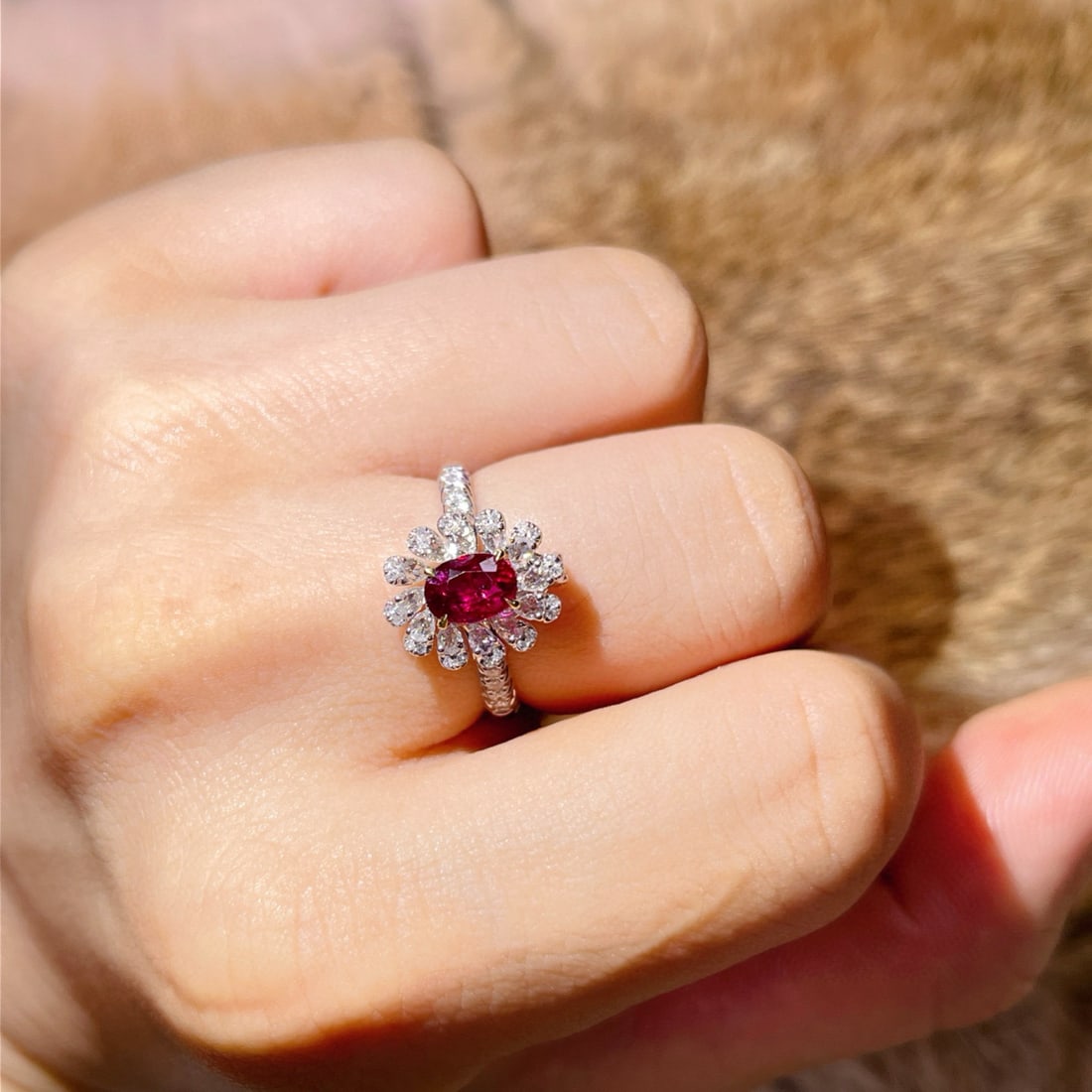 14k Gold 1.52 Ctw Natural Ruby & Diamond Ring/pendant( Without Chain ) - 6