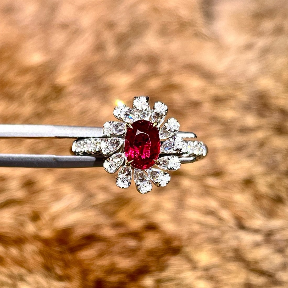 14k Gold 1.52 Ctw Natural Ruby & Diamond Ring/pendant( Without Chain ) - 7