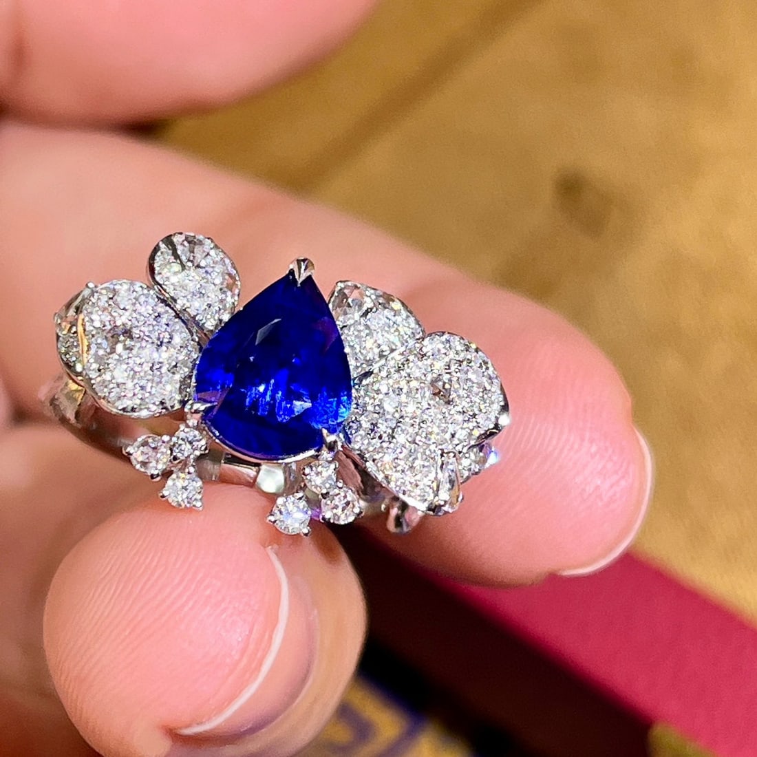 14k Gold 2.59 Ctw Natural Sapphire & Diamond Ring/pendant( Without Chain ) - 6