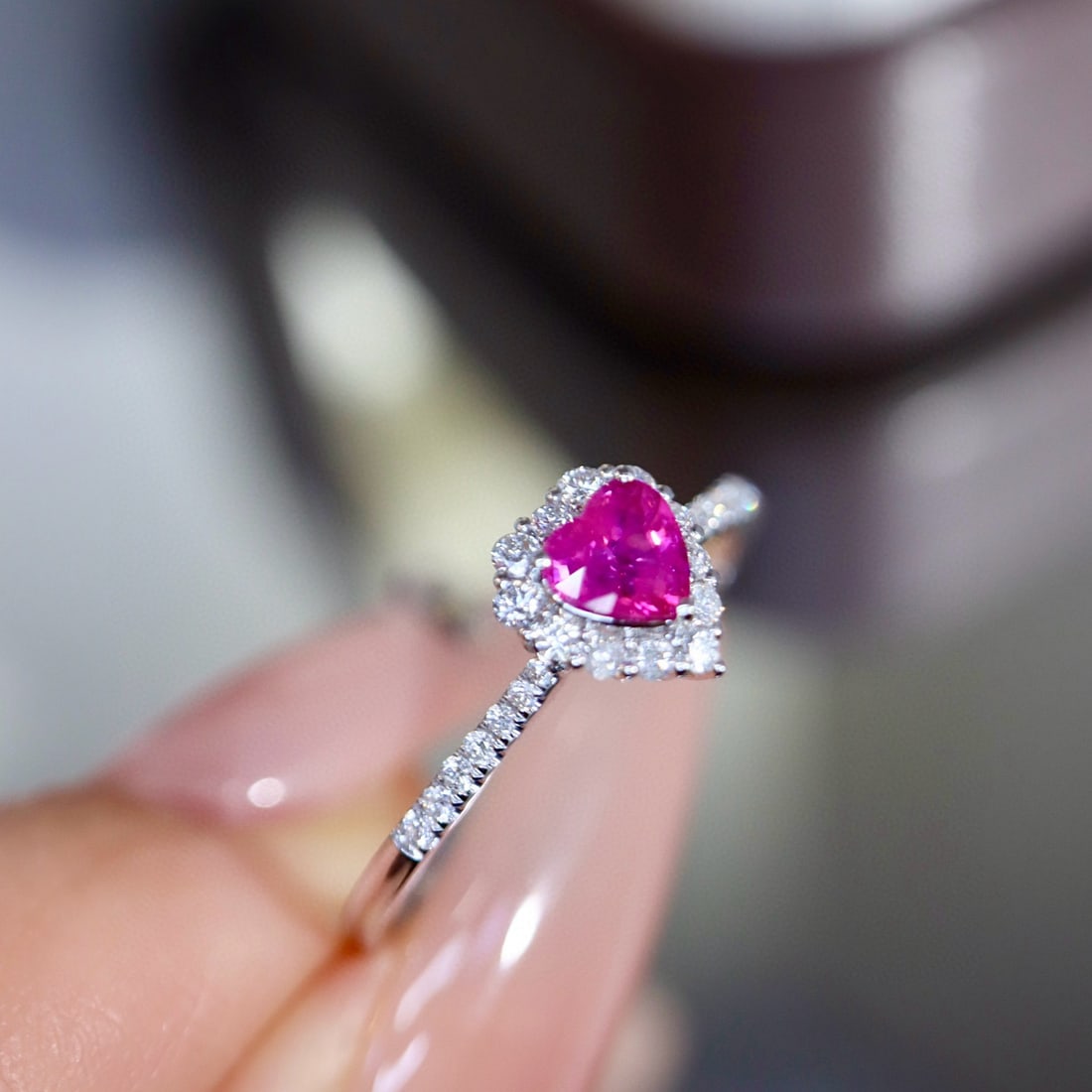 14k Gold 0.45 Ctw Natural Ruby & Diamond Ring - 4