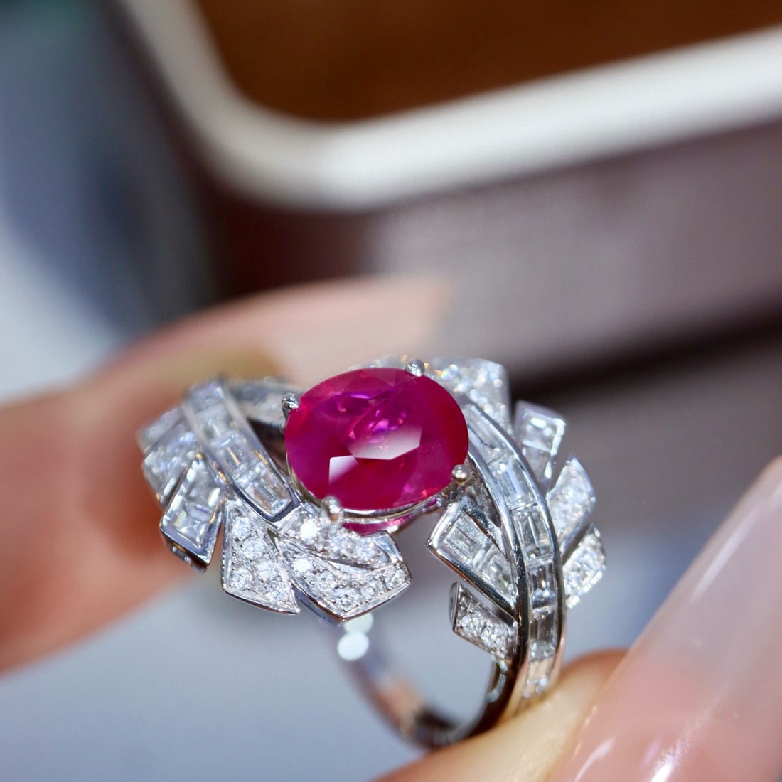 14k Gold 1.96 Ctw Natural Ruby & Diamond Ring - 2