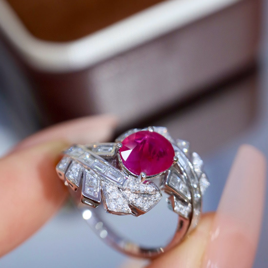 14k Gold 1.96 Ctw Natural Ruby & Diamond Ring - 3