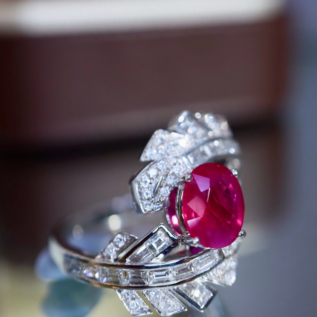 14k Gold 1.96 Ctw Natural Ruby & Diamond Ring - 6