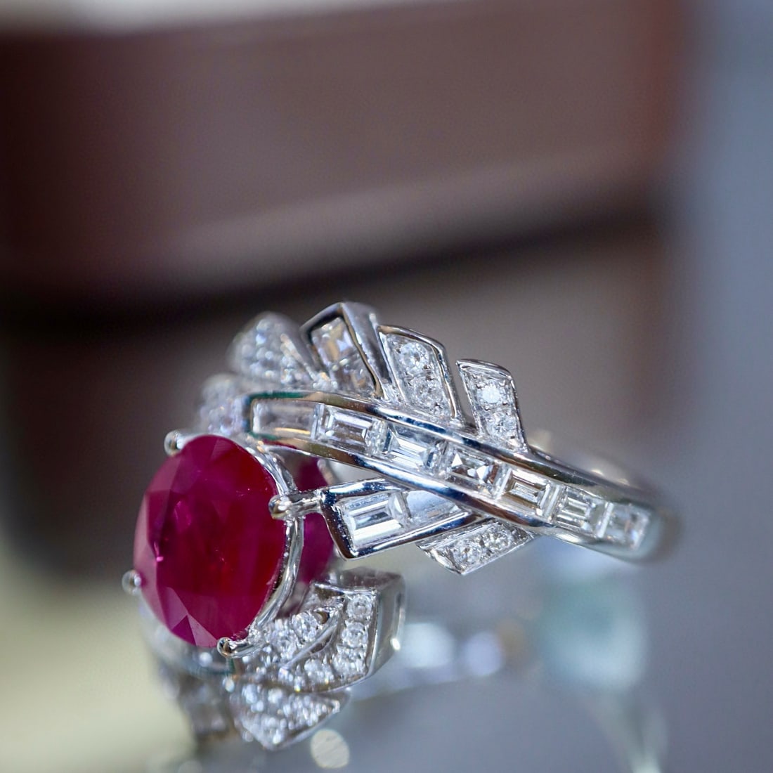 14k Gold 1.96 Ctw Natural Ruby & Diamond Ring - 7