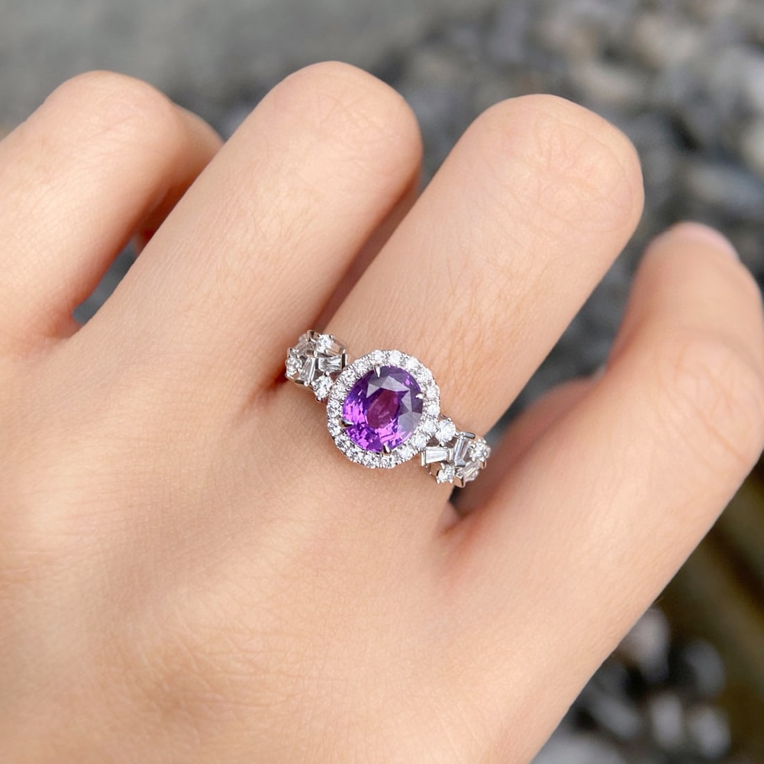 14k Gold 1.95 Ctw Natural Sapphire & Diamond Ring - 3