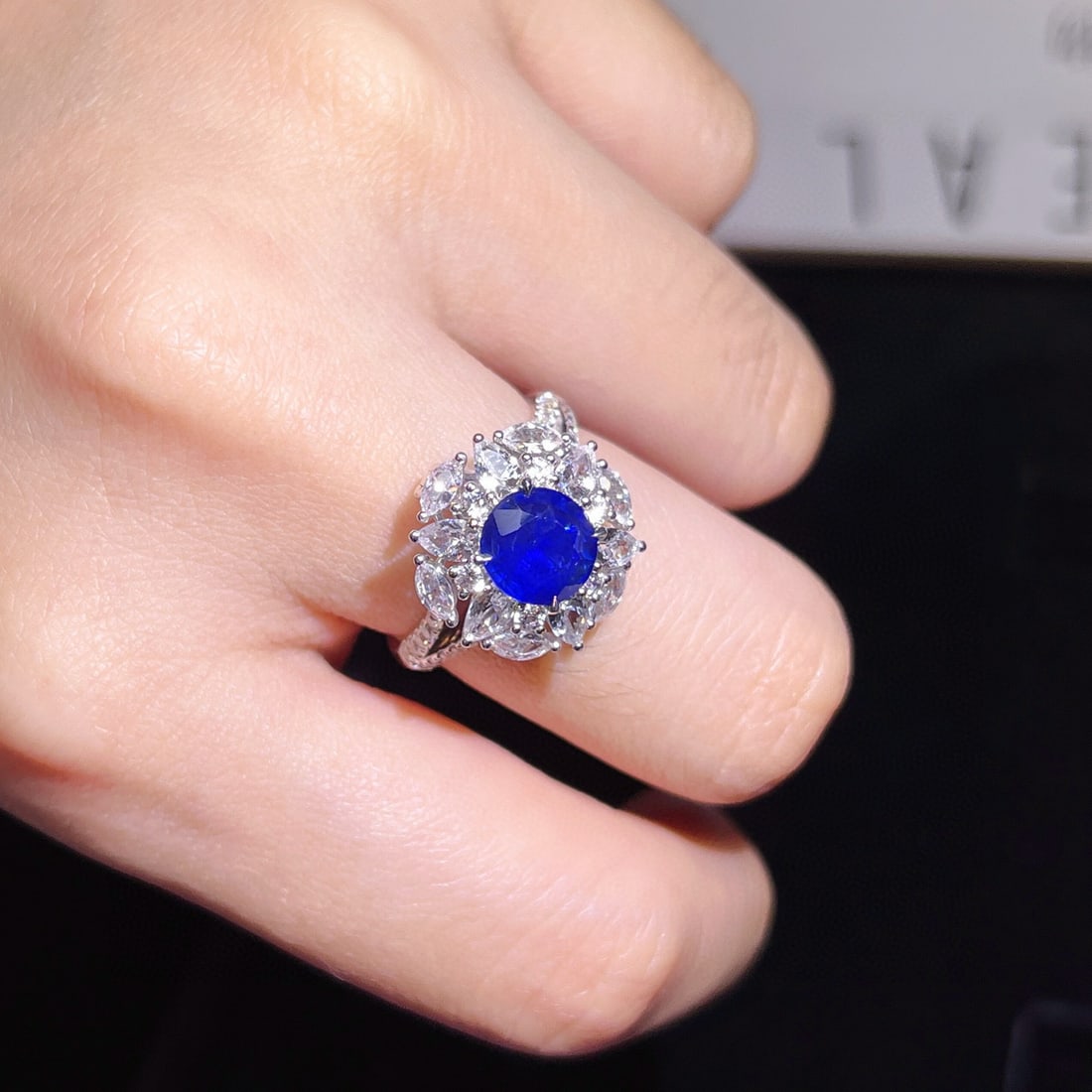 14k Gold 1.87 Ctw Natural Sapphire & Diamond Ring/pendant( Without Chain ) - 3