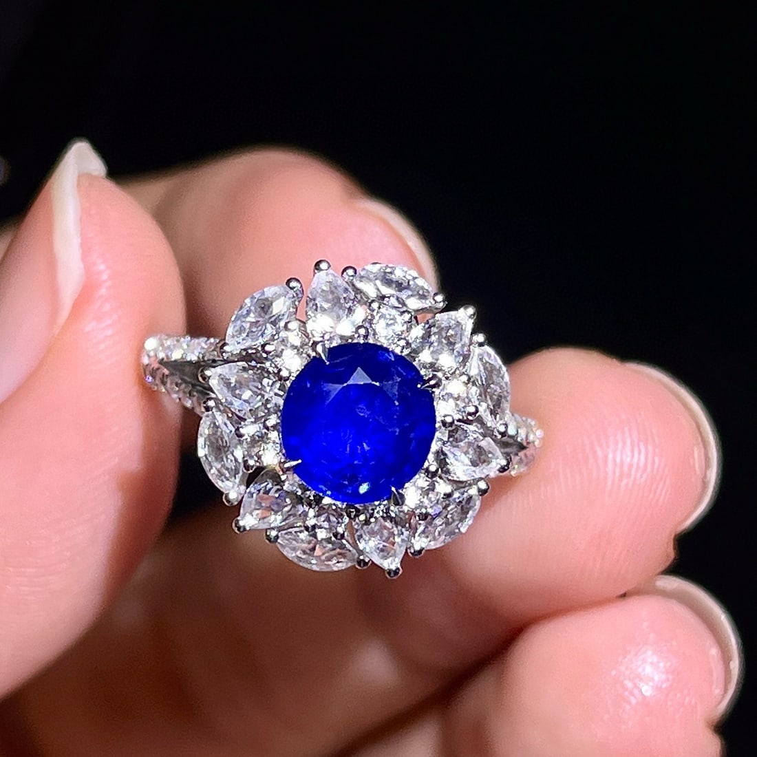14k Gold 1.87 Ctw Natural Sapphire & Diamond Ring/pendant( Without Chain ) - 6