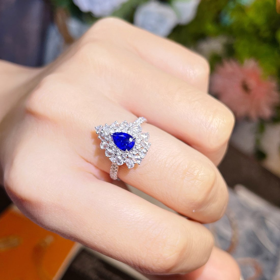 14k Gold 1.76 Ctw Natural Sapphire & Diamond Ring/pendant( Without Chain ) - 6