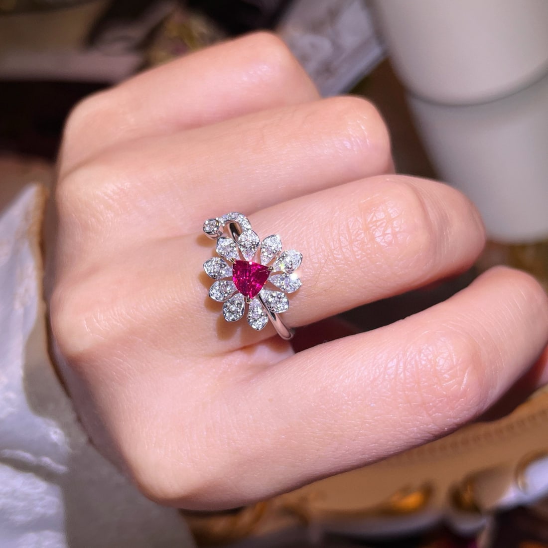 14k Gold 1.54 Ctw Natural Ruby & Diamond Ring - 3