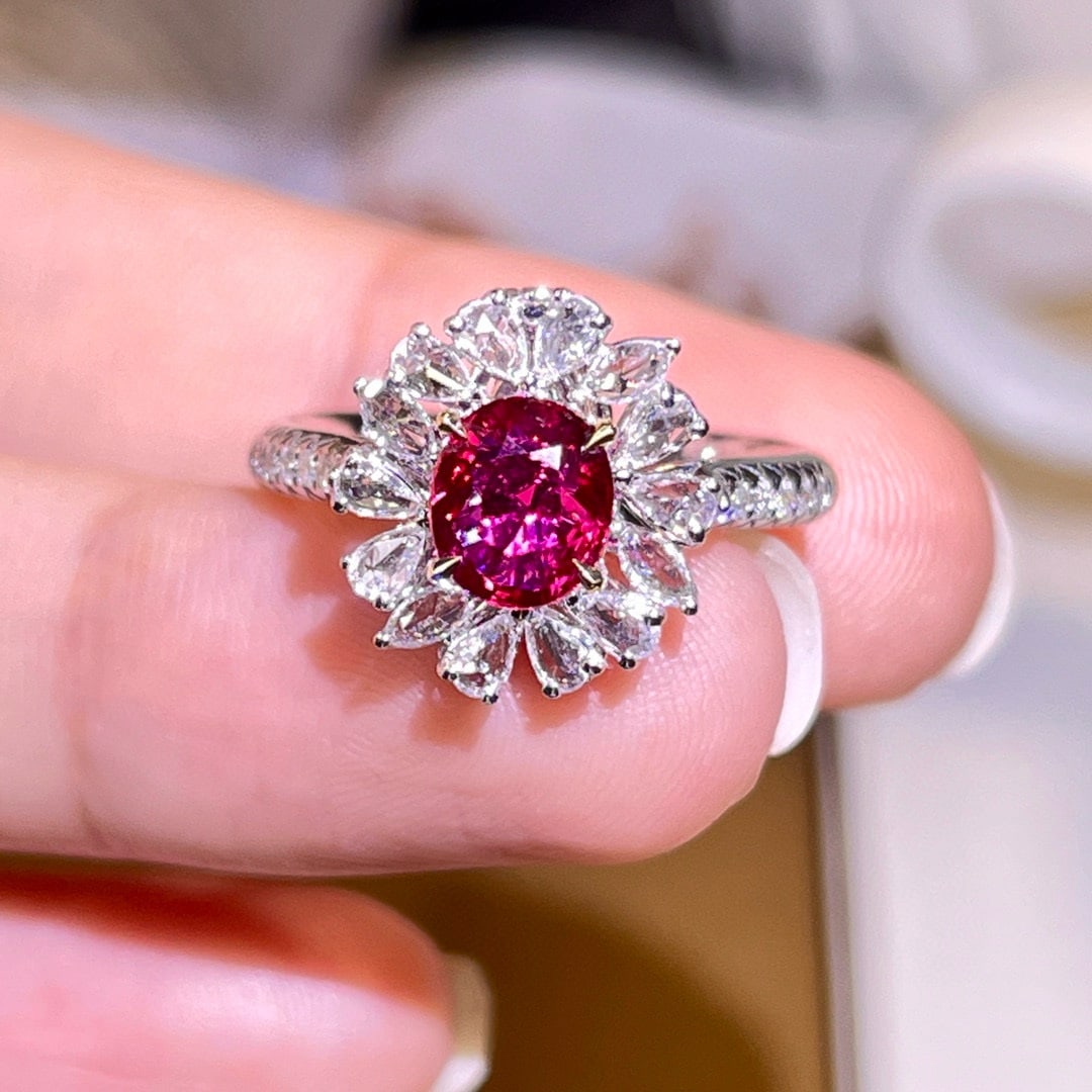 14k Gold 1.57 Ctw Natural Ruby & Diamond Ring/pendant( Without Chain ) - 6