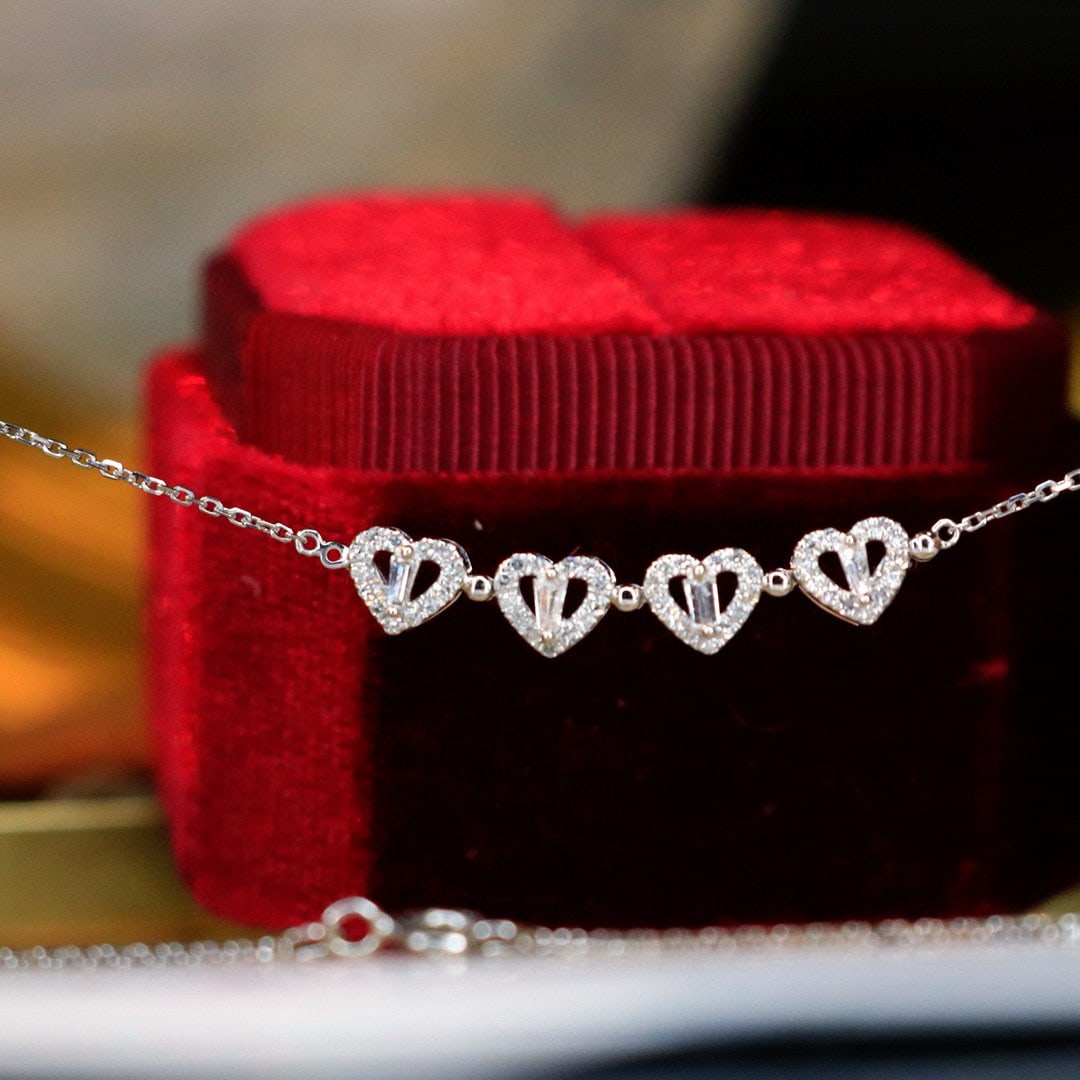 14k Gold 0.25 Ct Natural H Diamond Necklace - 3