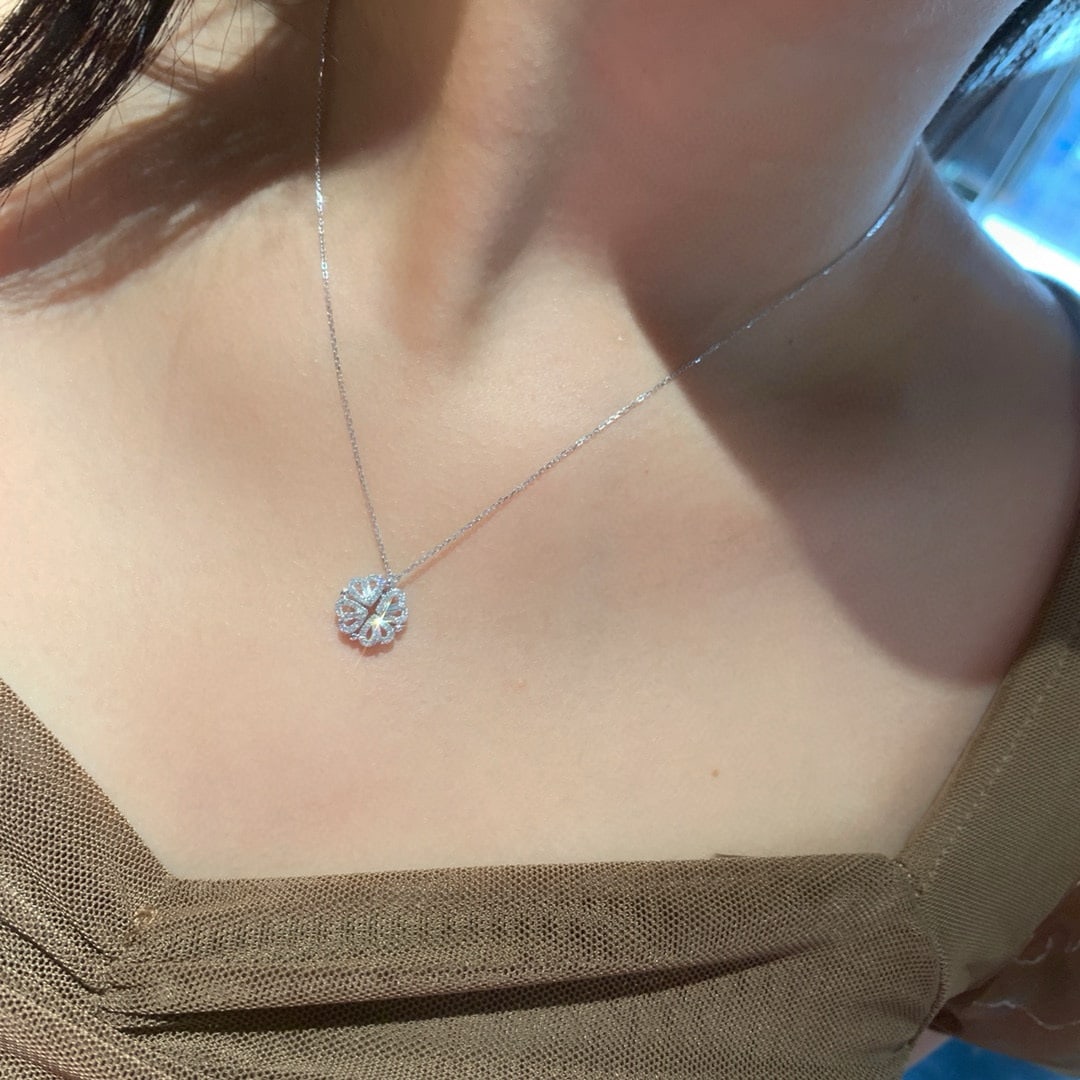 14k Gold 0.25 Ct Natural H Diamond Necklace - 5
