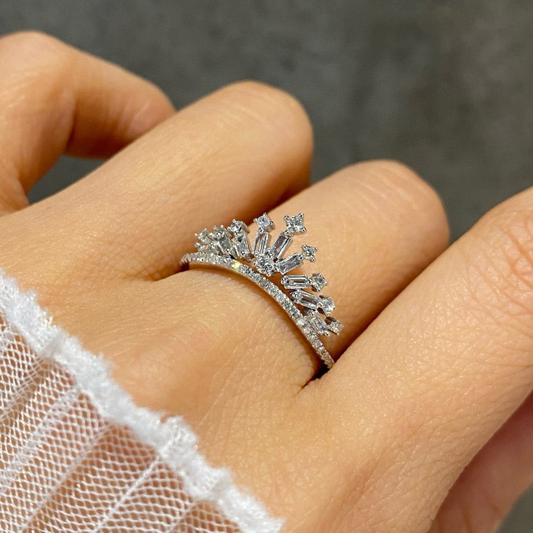 14k Gold 0.4 Ct Natural H Diamond Ring - 3