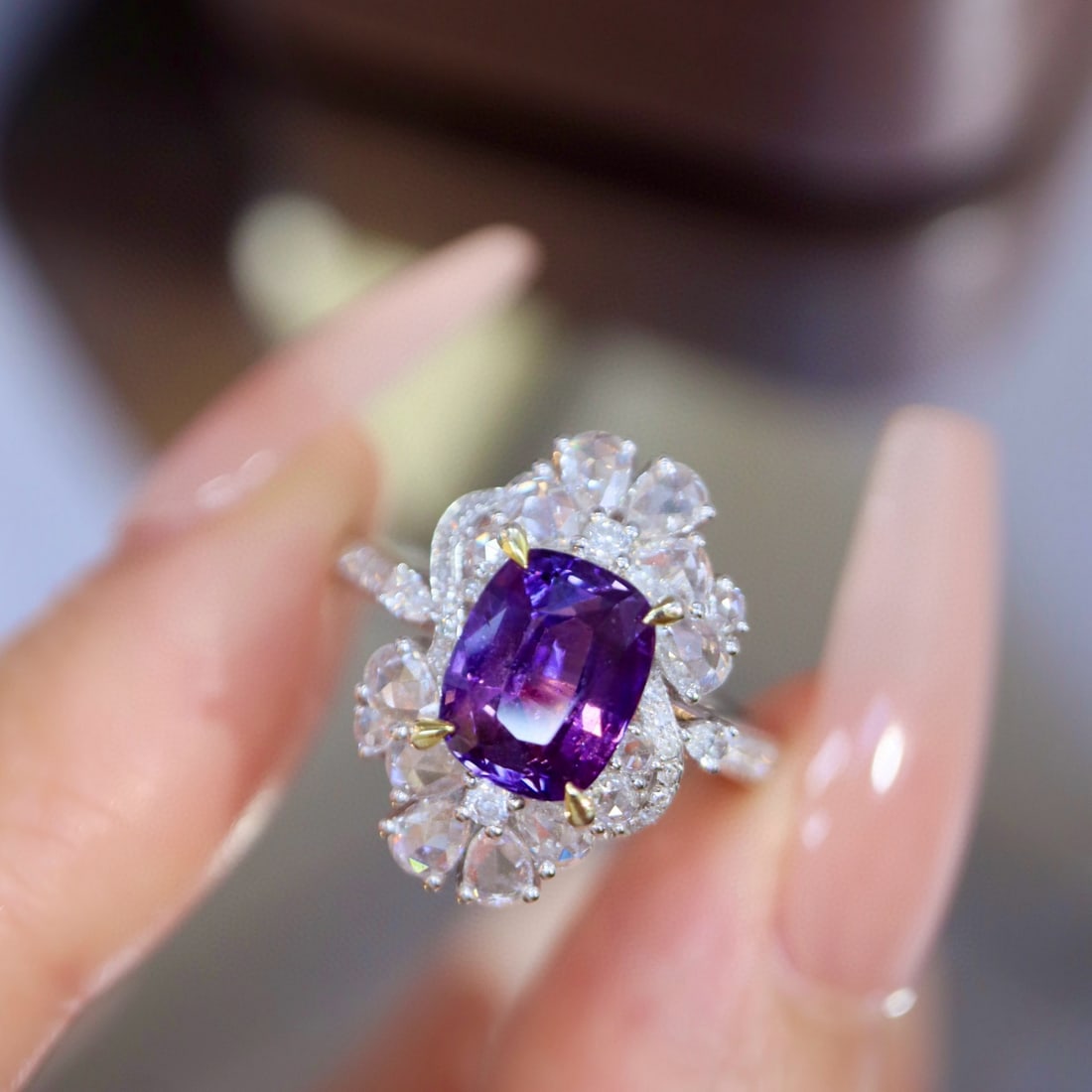 14k Gold 3.38 Ctw Natural Sapphire & Diamond Ring - 3