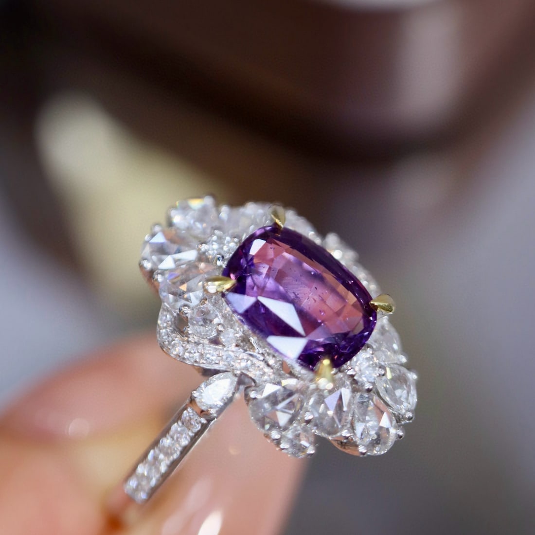 14k Gold 3.38 Ctw Natural Sapphire & Diamond Ring - 6