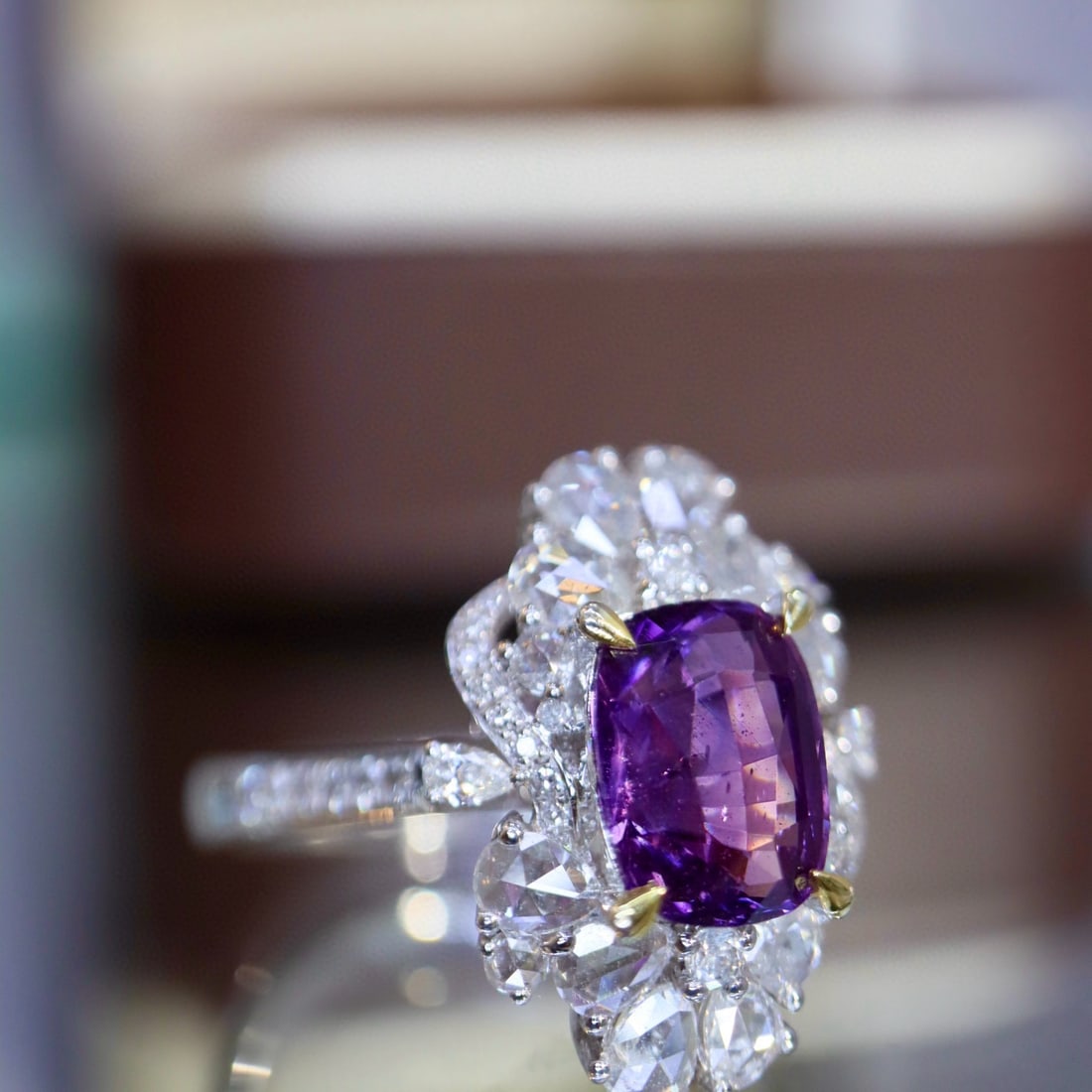 14k Gold 3.38 Ctw Natural Sapphire & Diamond Ring - 7