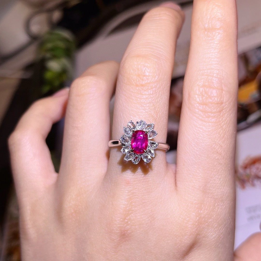 14k Gold 1.42 Ctw Natural Ruby & Diamond Ring/pendant( Without Chain ) - 3