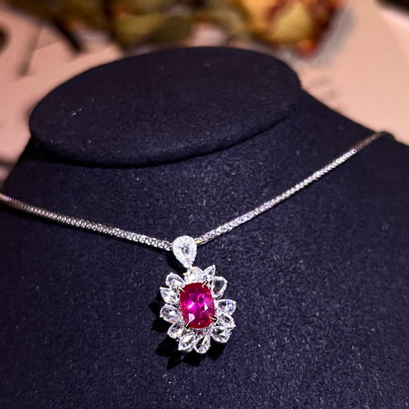 14k Gold 1.42 Ctw Natural Ruby & Diamond Ring/pendant( Without Chain ) - 5