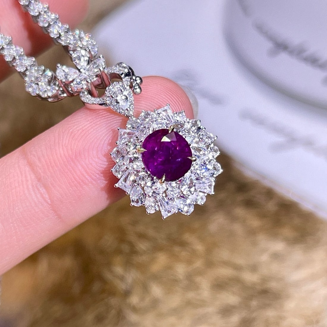 14k Gold 3.21 Ctw Natural Sapphire & Sapphire Ring/pendant( Without Chain ) - 4