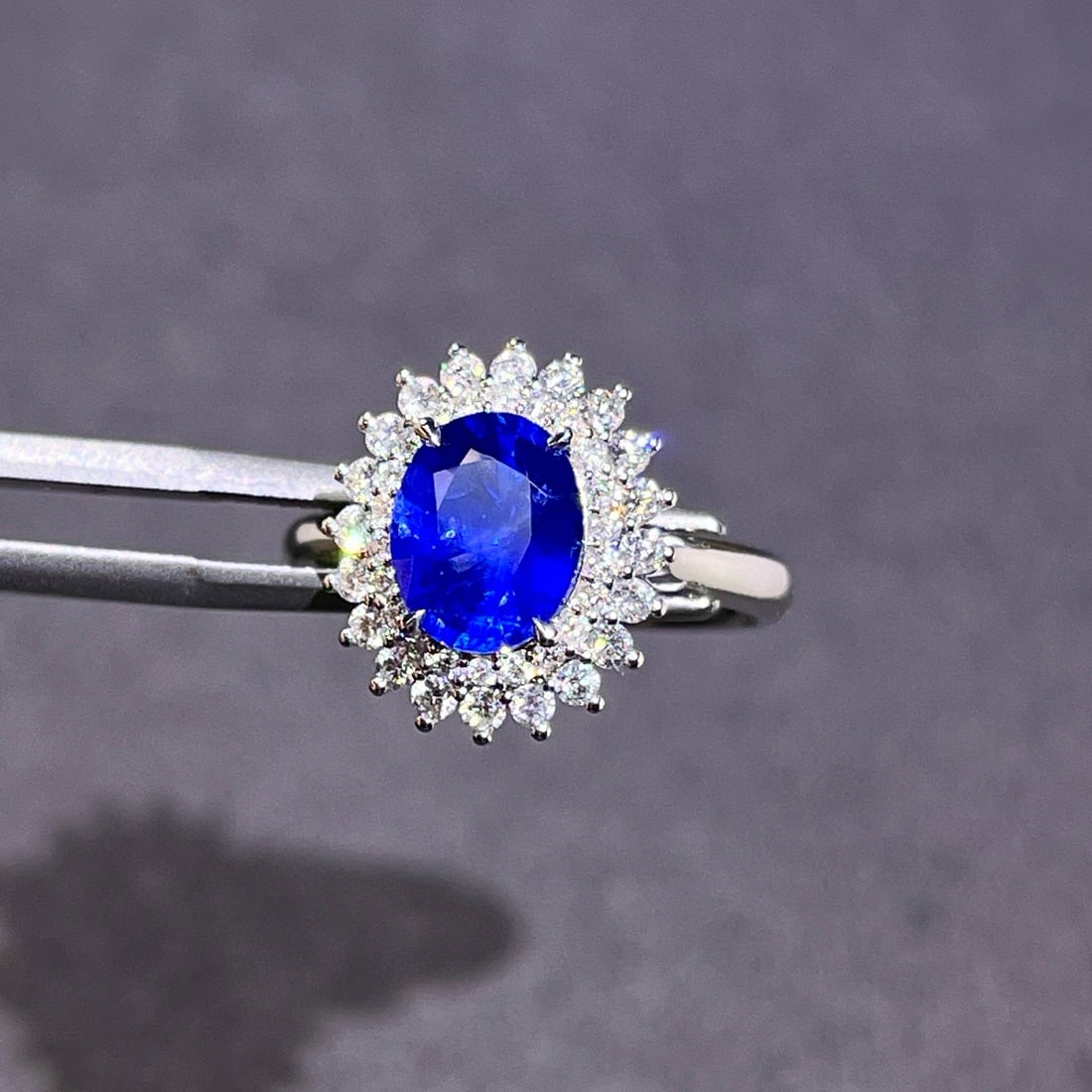 14k Gold 3.05 Ctw Natural Sapphire & Diamond Ring - 2
