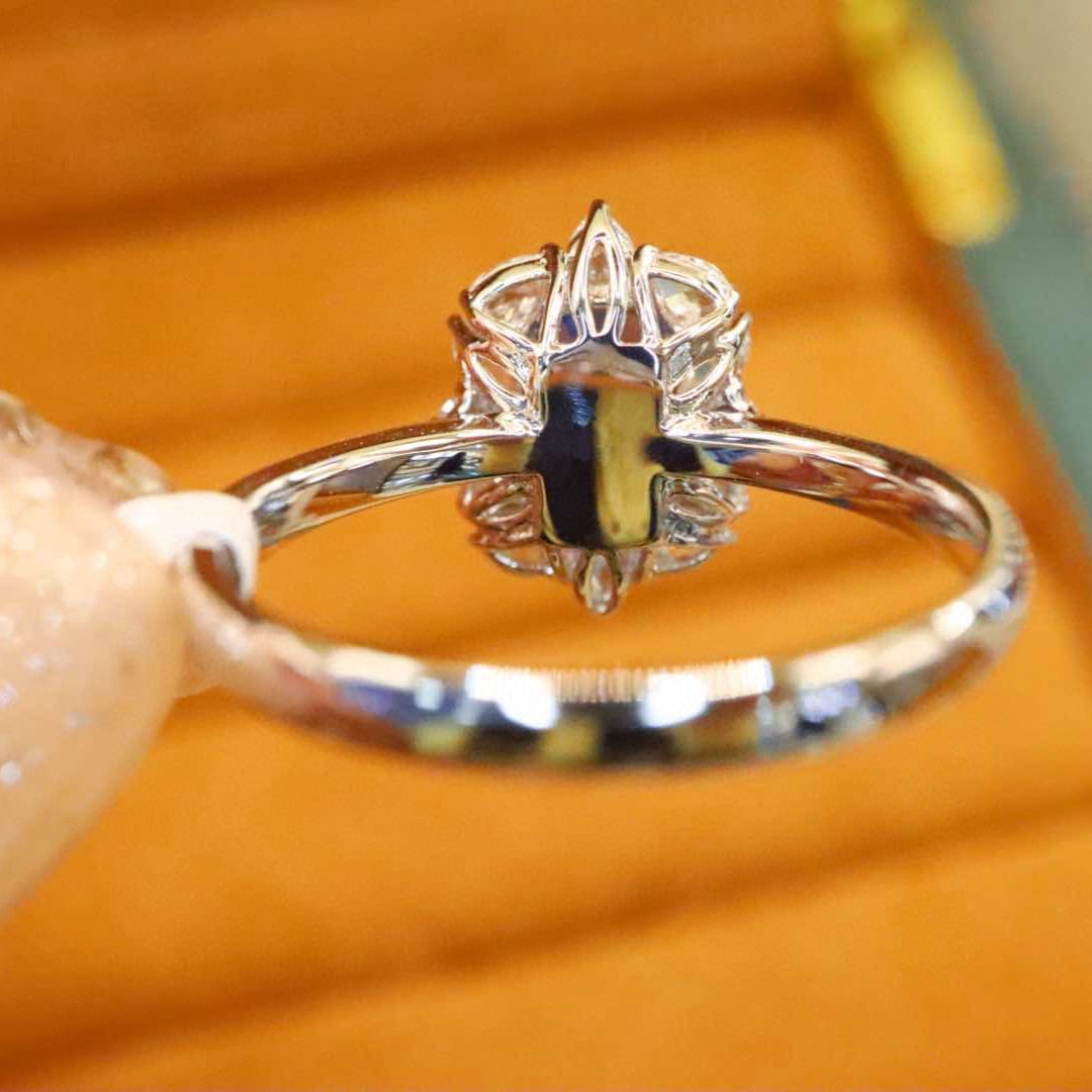 14k Gold 1.85 Ctw Natural Sapphire & Diamond Ring - 4