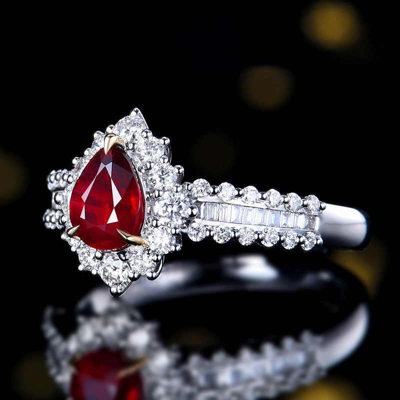14k Gold 1.65 Ctw Natural Ruby & Diamond Ring - 2