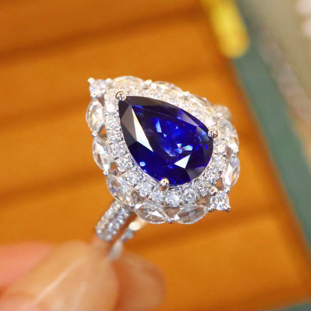 14k Gold 2.80 Ctw Natural Sapphire & Diamond Ring - 2