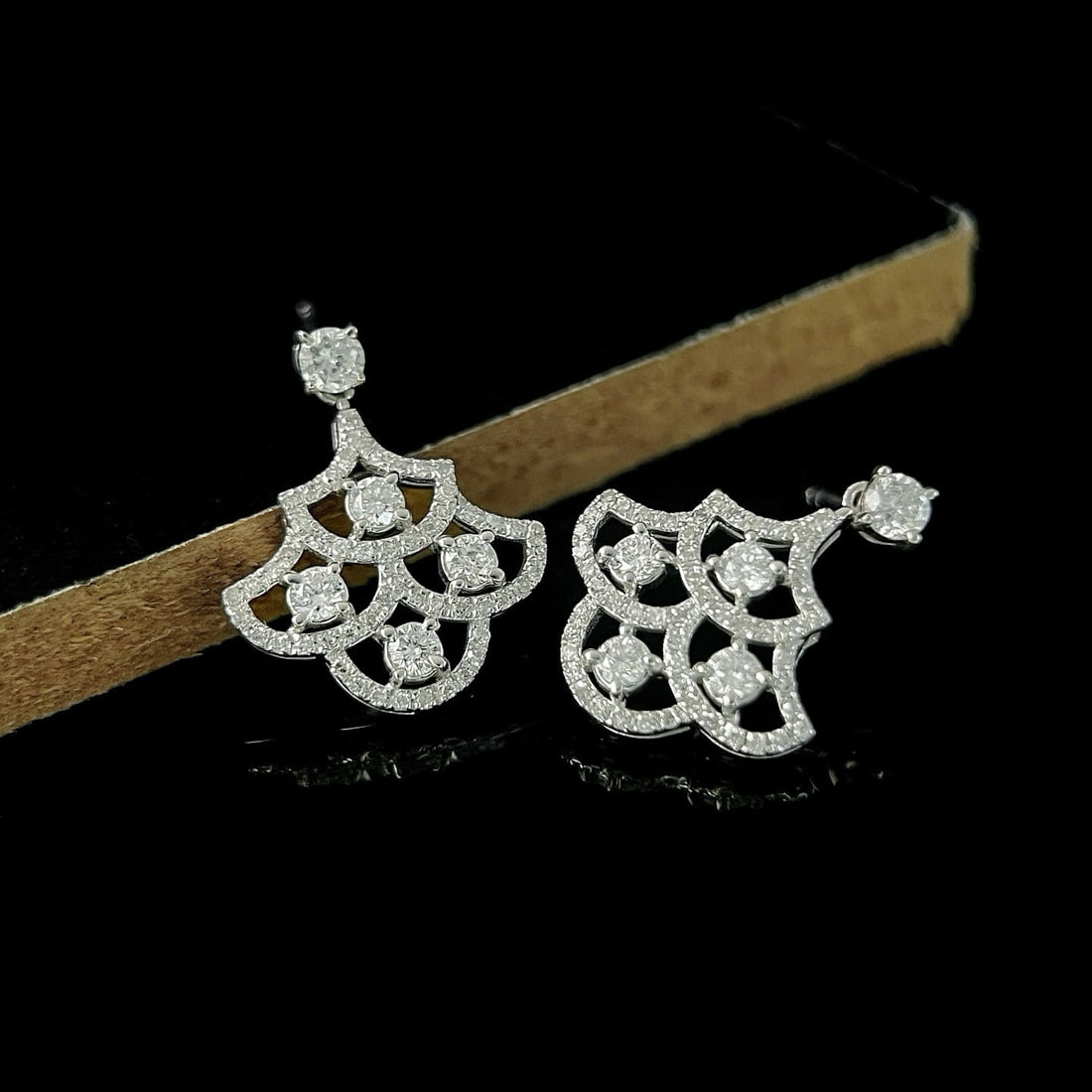 14k Gold 1.81 Ctw Natural H Diamond Jewelry Set - 3