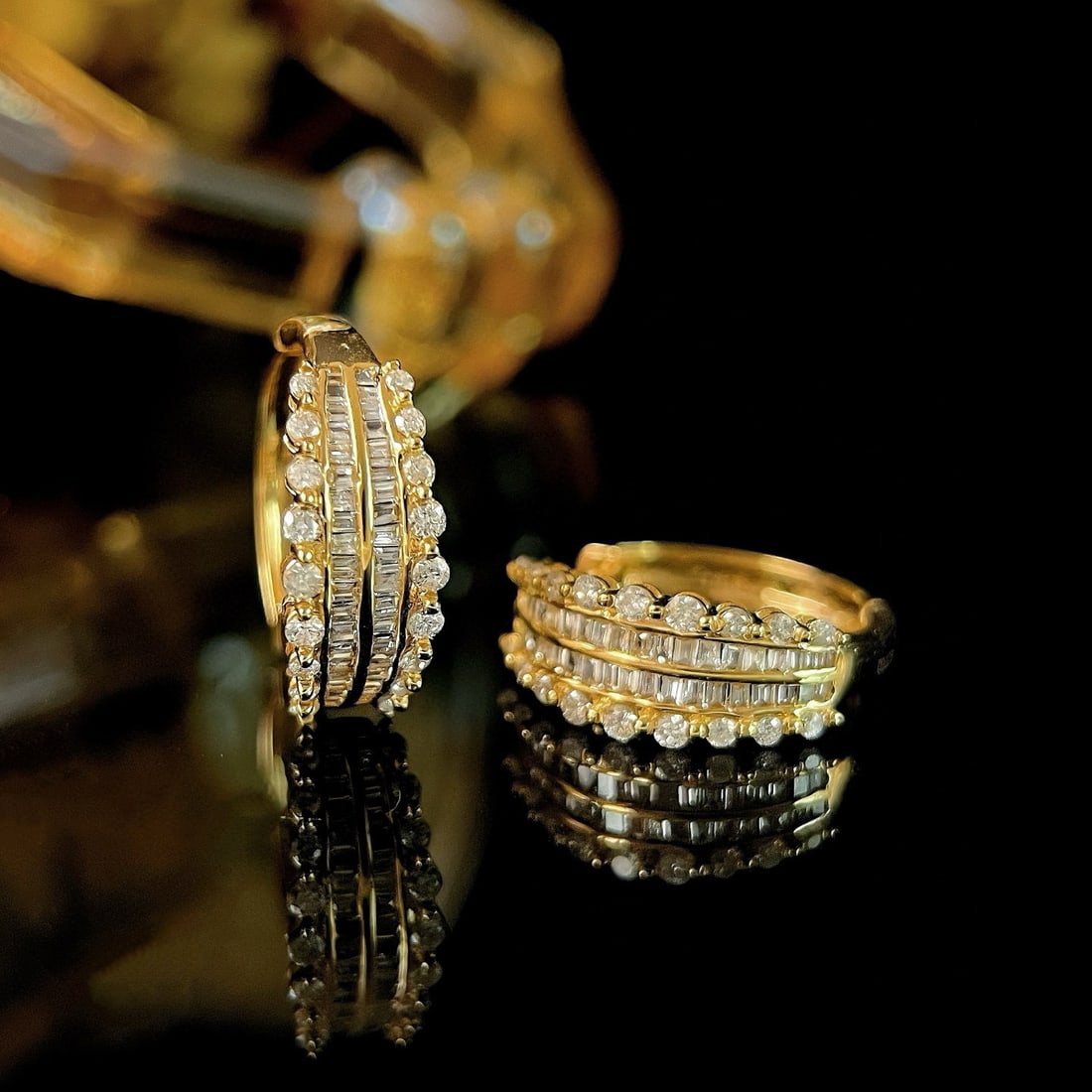 14k Gold 0.94 Ctw Natural H Diamond Jewelry Set - 3