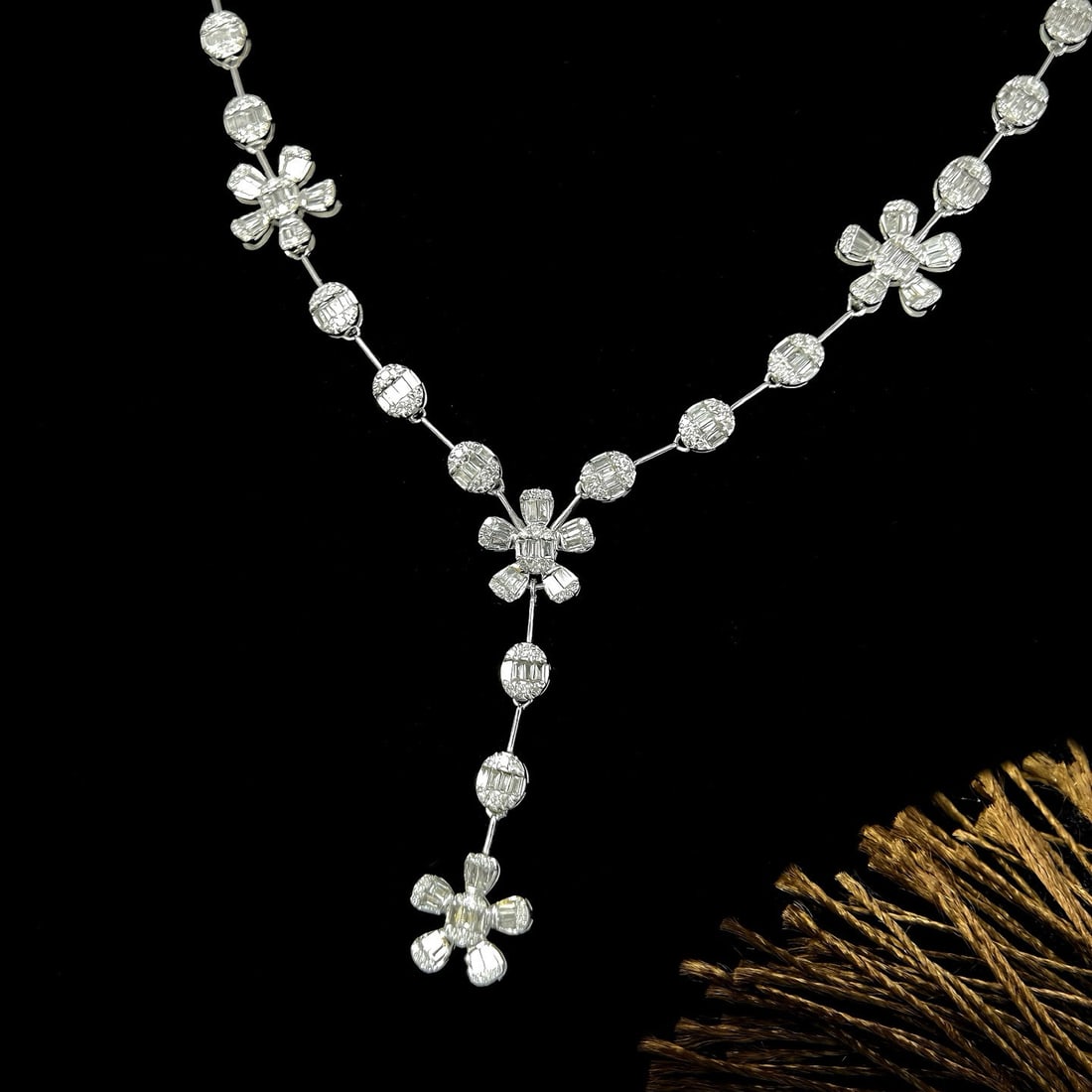 14k Gold 2.1 Ct Natural H Diamond Necklace - 3