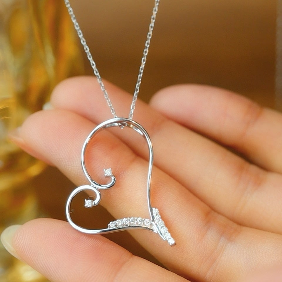 14k Gold 0.20 Ct Natural H Diamond Pendant( Without Chain ) - 7