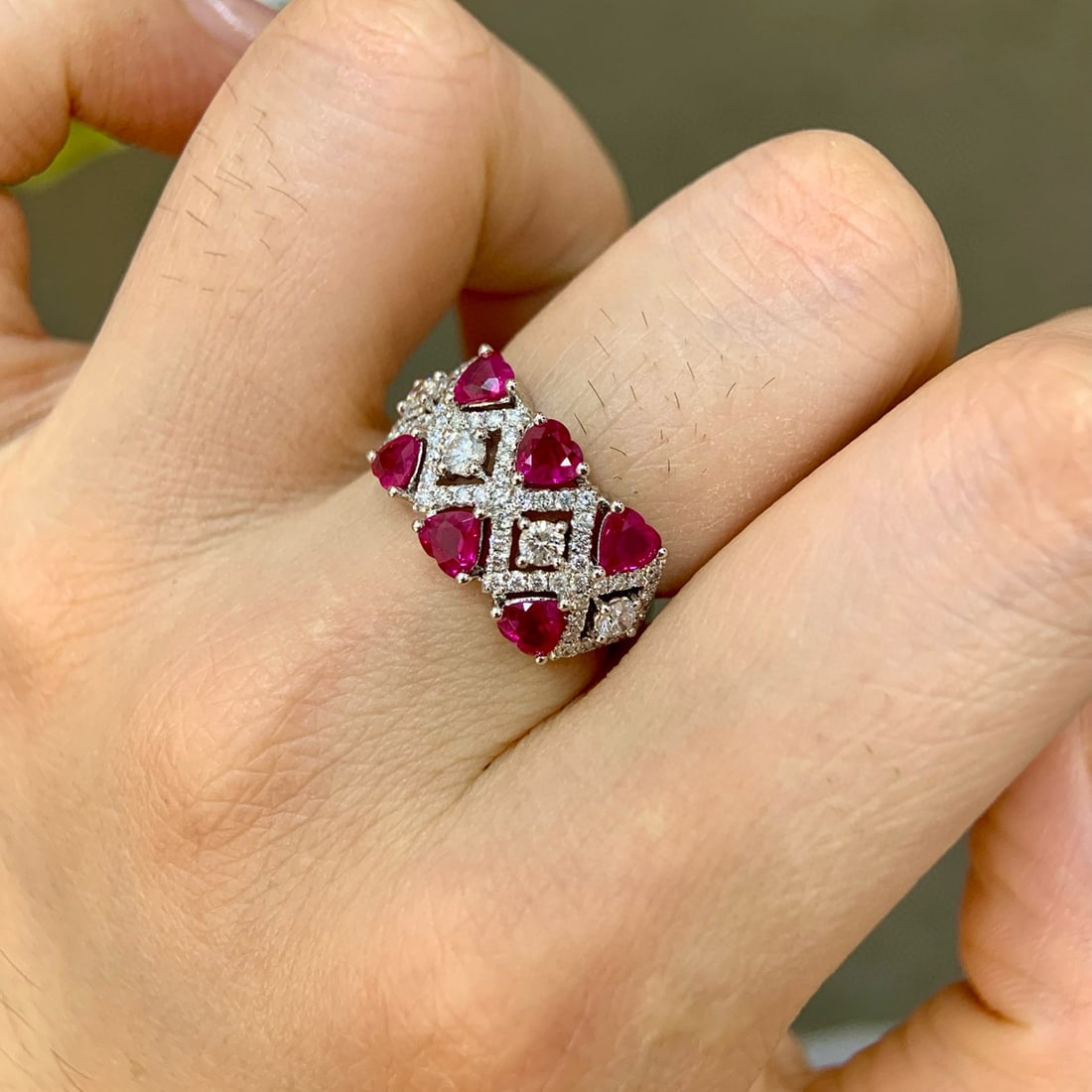 14k Gold 2.26 Ctw Natural Ruby & Diamond Ring - 3