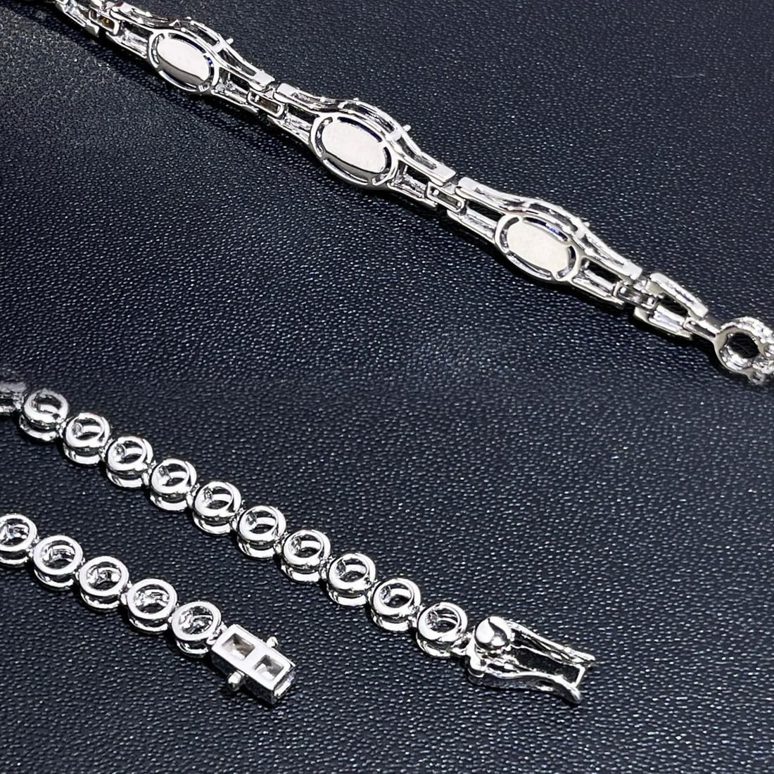 14k Gold 2.00 Ctw Natural Sapphire & Diamond Bracelet - 3