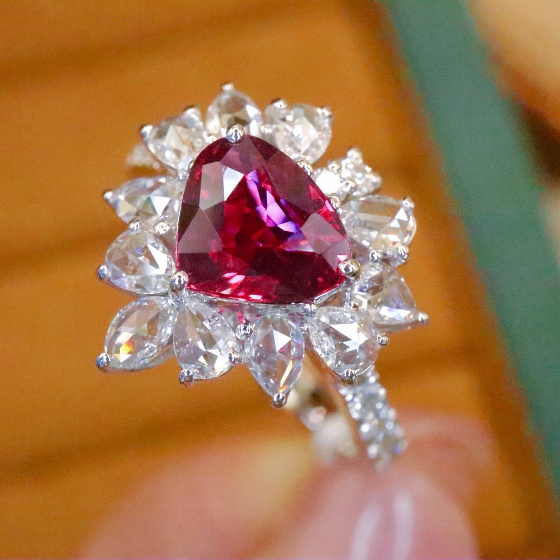 14k Gold 1.91 Ctw Natural Ruby & Diamond Ring - 3