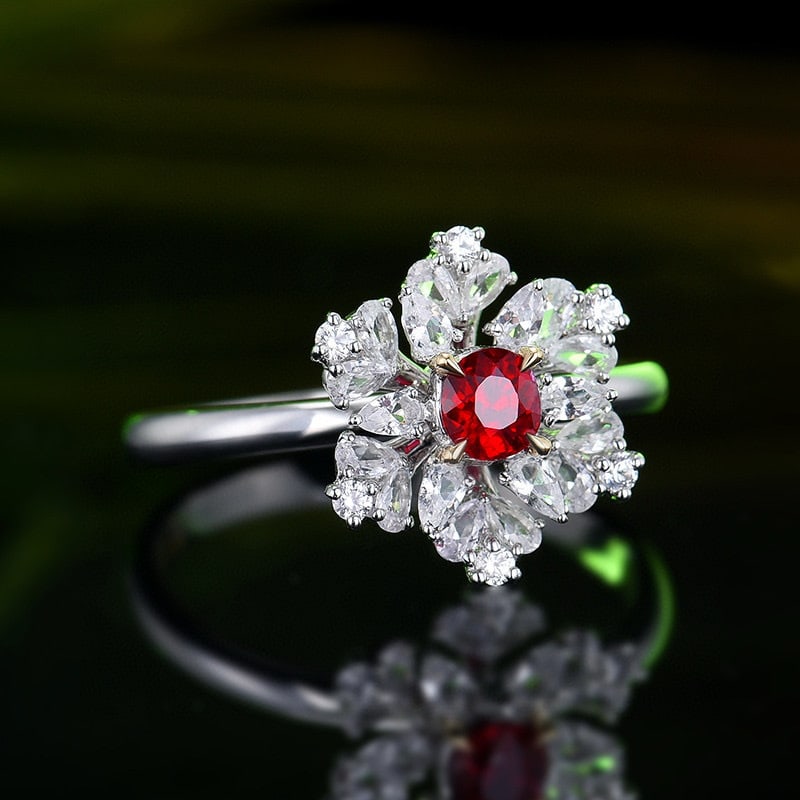 14k Gold 0.32 Ct Natural Ruby & Sapphire Ring - 3