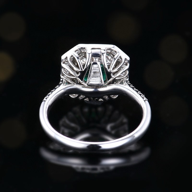 14k Gold 1.99 Ctw Vivid Green Natural Emerald & Diamond Ring/pendant( Without Chain ) - 4
