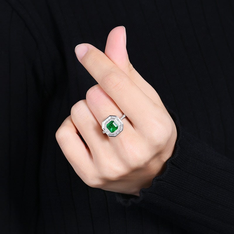 14k Gold 1.99 Ctw Vivid Green Natural Emerald & Diamond Ring/pendant( Without Chain ) - 6