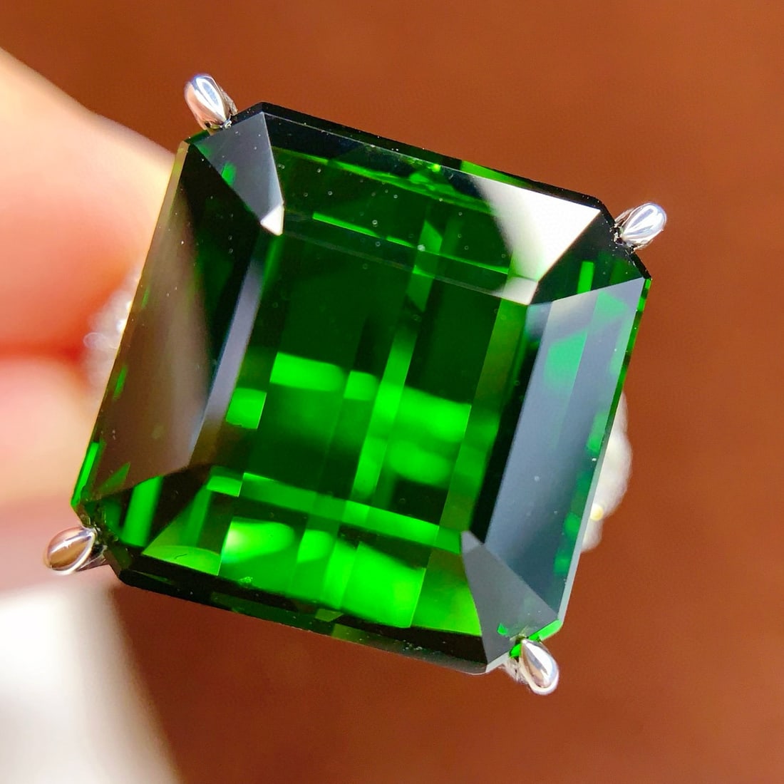 14k Gold 16.28 Ct Natural Tourmaline & Diamond Ring - 3