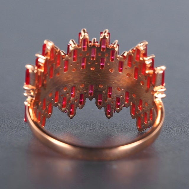 14k Gold 1.55 Ctw Natural Ruby & Diamond Ring - 2