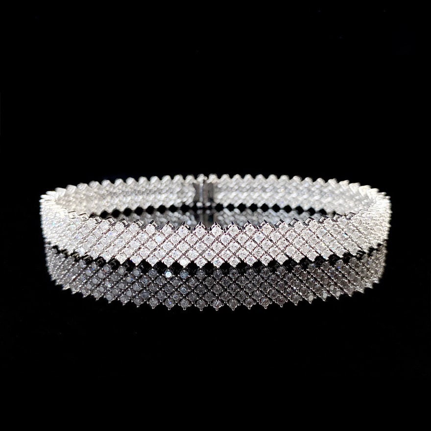 14k Gold 5.5 Ct Natural H Diamond Bracelet (1 of 6)