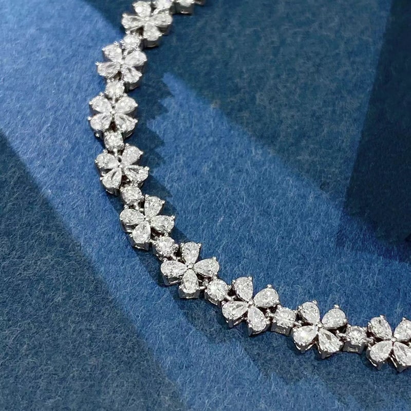 14k Gold 4.6 Ct Natural H Diamond Bracelet - 4