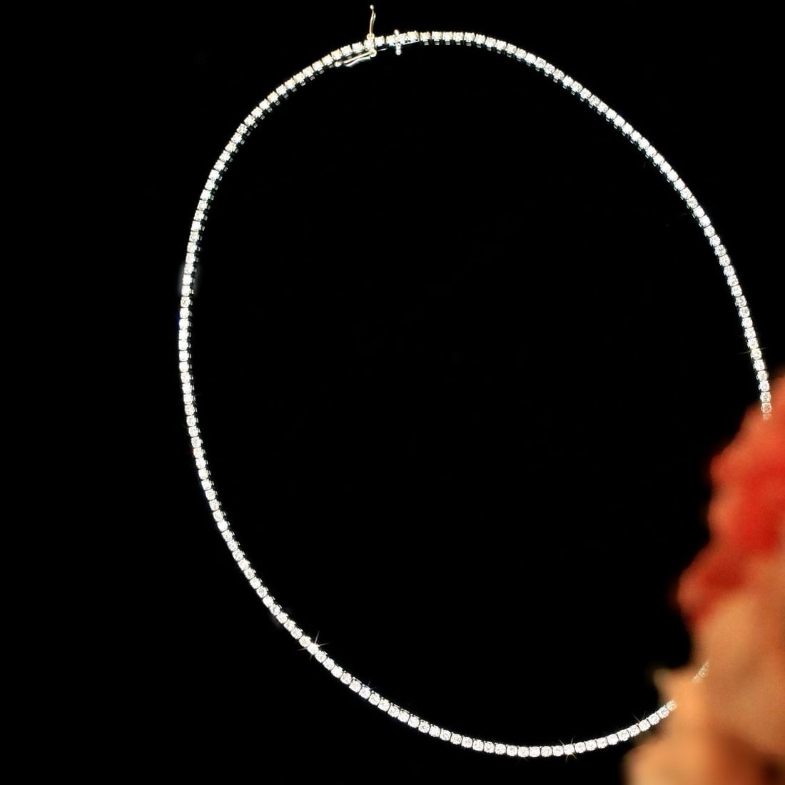 14k Gold 5.0 Ct Natural H Diamond Necklace - 8