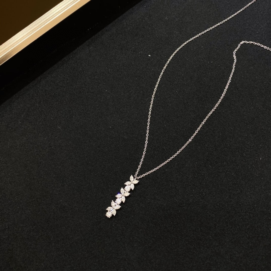 14k Gold 0.78 Ct Natural H Diamond Necklace - 3