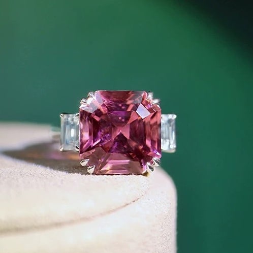 14k Gold 7.58 Ctw Natural Tourmaline & Sapphire Ring - 5